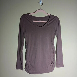 Isabel Maternity long sleeve shirt in brown size XS